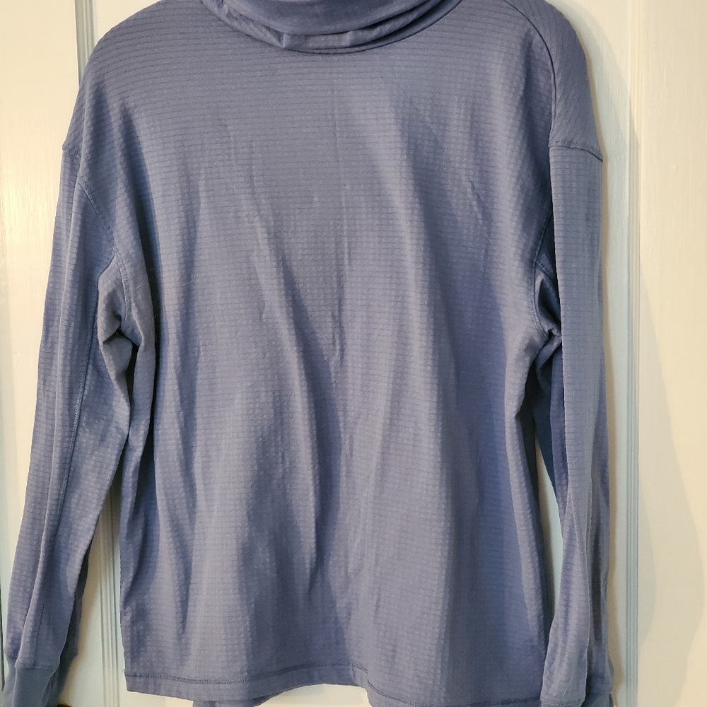 Cowl Turtleneck Waffle Sweater